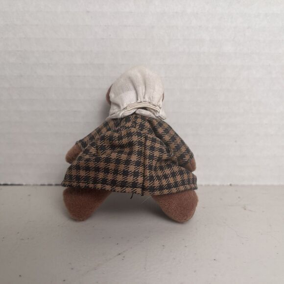 Russ Berrie Tiny Town Minis Teddy Bears 3" Thanksgiving Pilgrims Indian Vintage - Picture 5 of 9